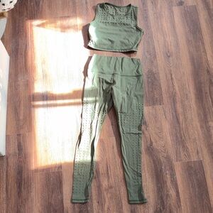 Olive Green Women's Two-Piece Set